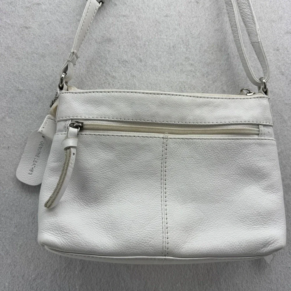 Great American Leatherworks White Leather Crossbody Bag Purse‎ Classic Style - Picture 7 of 11